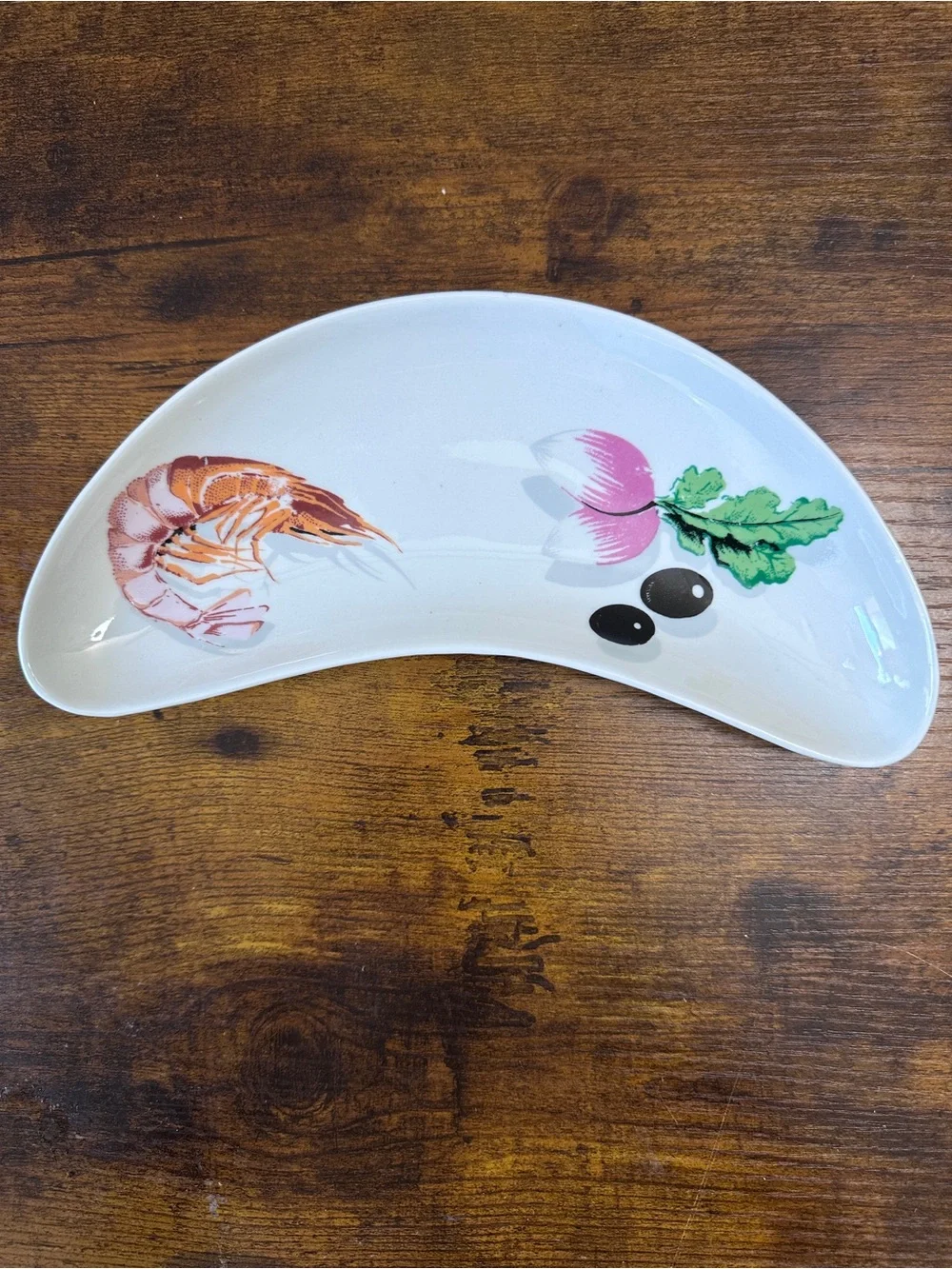 Vintage Hispania Spain Crescent Salad Plates Tomates Farcies Recipe MidCentury